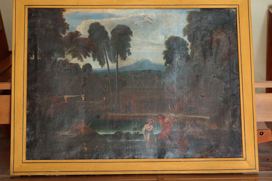 tableau : le Baptême du Christ - © Ministère de la Culture (France), Conservation des antiquités et des objets d'art du Cher, tous droits réservés 