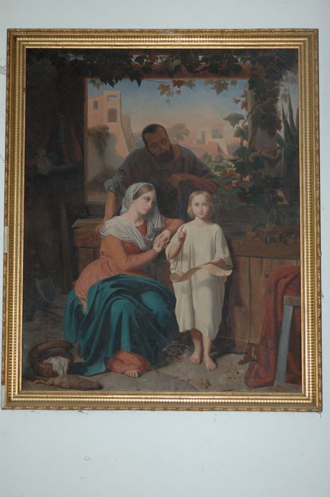 tableau : la Sainte Famille - © Ministère de la Culture (France), Conservation des antiquités et des objets d'art du Cher, tous droits réservés 