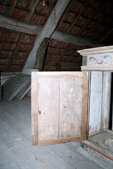 tabernacle ou armoire (?), détail du revers du vantail