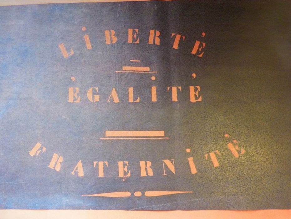 oriflamme provenant du ballon monté le Davy, détail