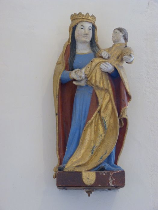 bâton de procession : Vierge à l'Enfant