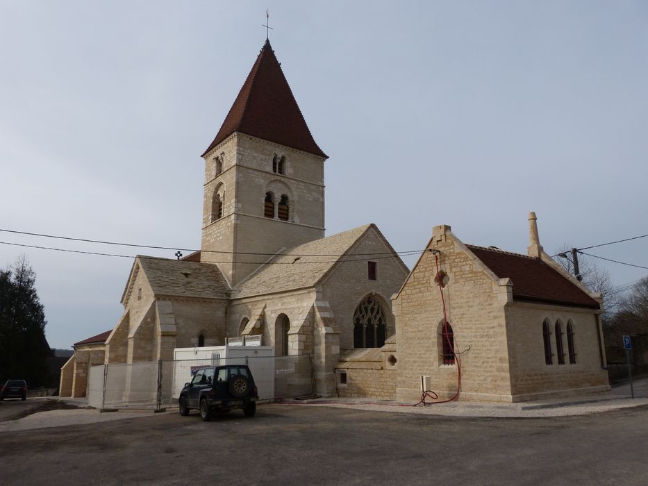 Eglise Saint-Seine : Ensemble sud-est, vue générale