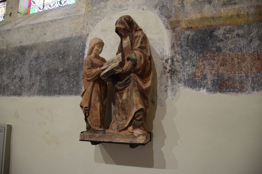 groupe sculpté : Éducation de la Vierge