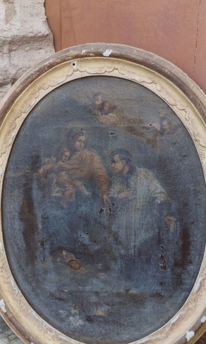 tableau, cadre : Saint Louis de Gonzague et la Vierge à l'Enfant