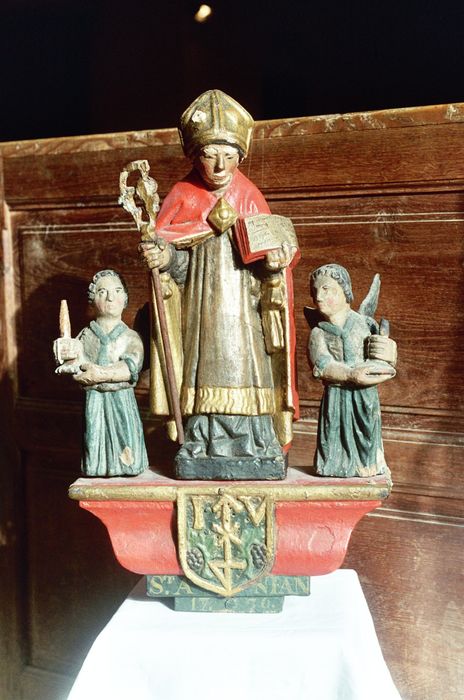 statue (statuette) de bâton de procession : Saint Aignan