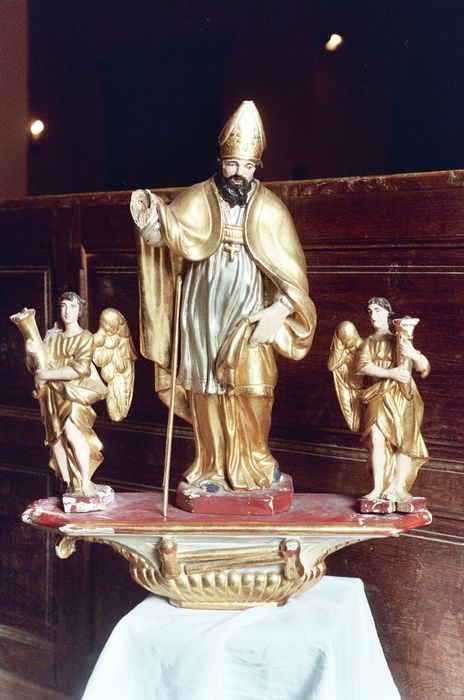 statue (statuette) de bâton de procession : Saint Aignan