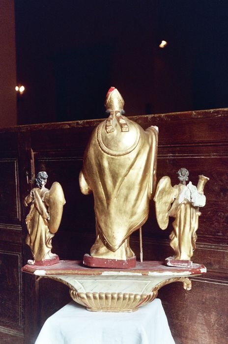 statue (statuette) de bâton de procession : Saint Aignan, revers