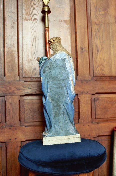 statue : Vierge à l'Enfant dite Notre-Dame de la Levée, revers