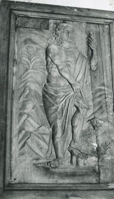 relief (panneau sculpté) : Saint Jean-Baptiste