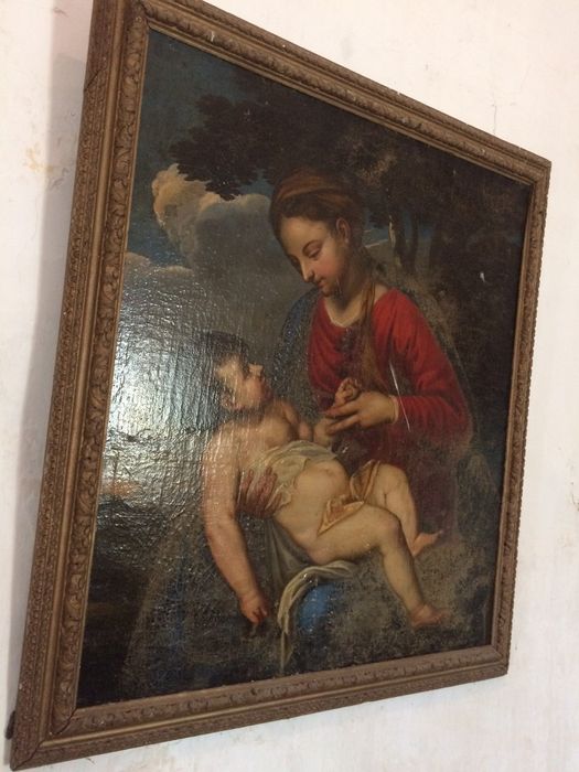 tableau, cadre : Vierge à l’Enfant - © Ministère de la Culture (France), Conservation des antiquités et des objets d’art de la Côte-d’Or – Tous droits réservés