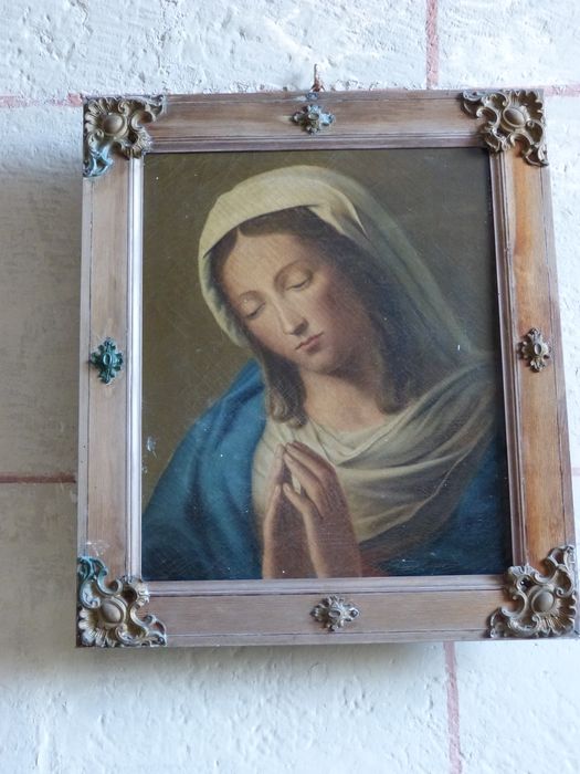 tableau et son cadre : Vierge orante - © Ministère de la Culture (France), Conservation des antiquités et des objets d’art de la Côte-d’Or – Tous droits réservés