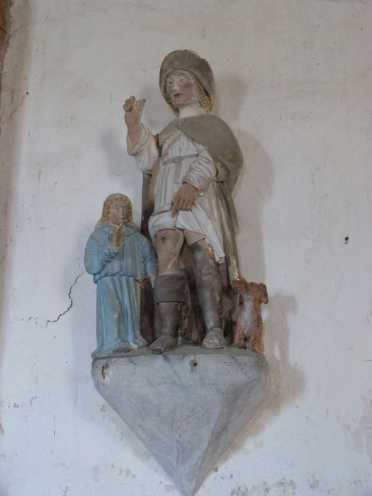 groupe sculpté : Saint Roch - © Ministère de la Culture (France), Conservation des antiquités et des objets d’art de la Côte-d’Or – Tous droits réservés