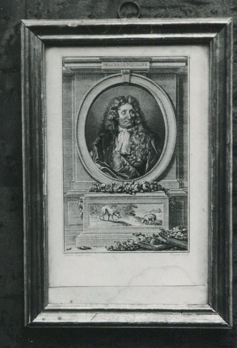 estampe : portrait de Jean de la Fontaine - © Ministère de la Culture (France), Conservation des antiquités et des objets d’art de la Côte-d’Or – Tous droits réservés