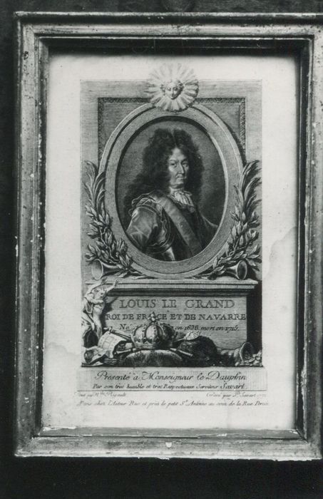 estampe : portrait de Louis XIV - © Ministère de la Culture (France), Conservation des antiquités et des objets d’art de la Côte-d’Or – Tous droits réservés