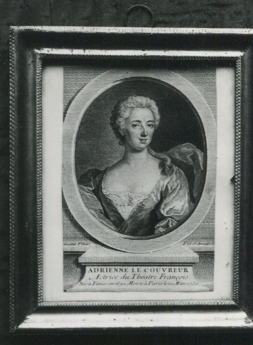 estampe : portrait d'Adrienne Lecouvreur - © Ministère de la Culture (France), Conservation des antiquités et des objets d’art de la Côte-d’Or – Tous droits réservés