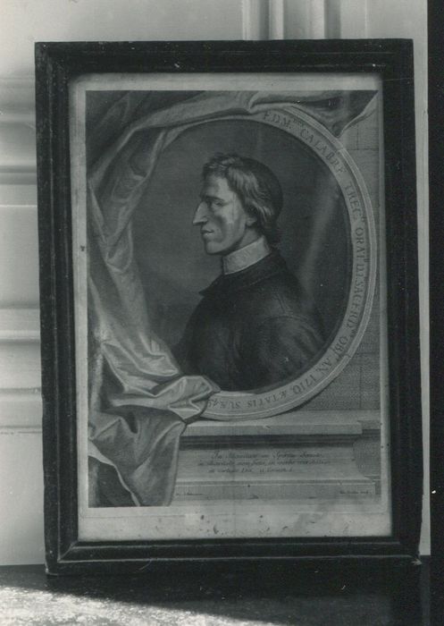 estampe : portrait du frère dom Edme Calabre - © Ministère de la Culture (France), Conservation des antiquités et des objets d’art de la Côte-d’Or – Tous droits réservés
