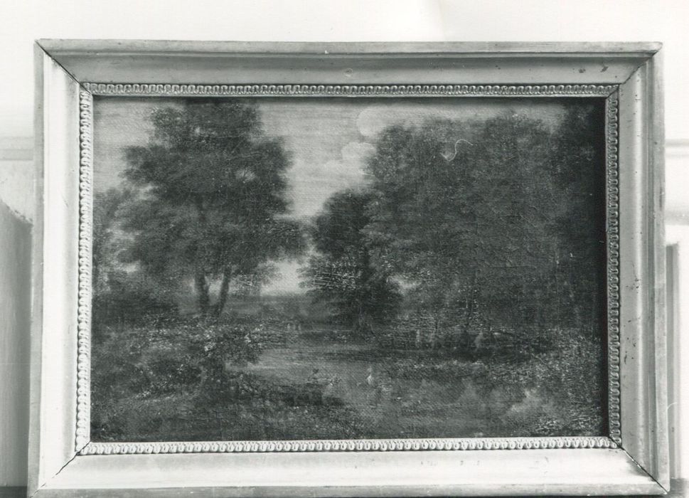 tableau : paysage animé - © Ministère de la Culture (France), Conservation des antiquités et des objets d’art de la Côte-d’Or – Tous droits réservés