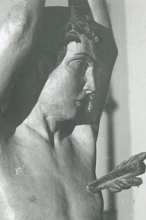 statue : Saint Sébastien, détail