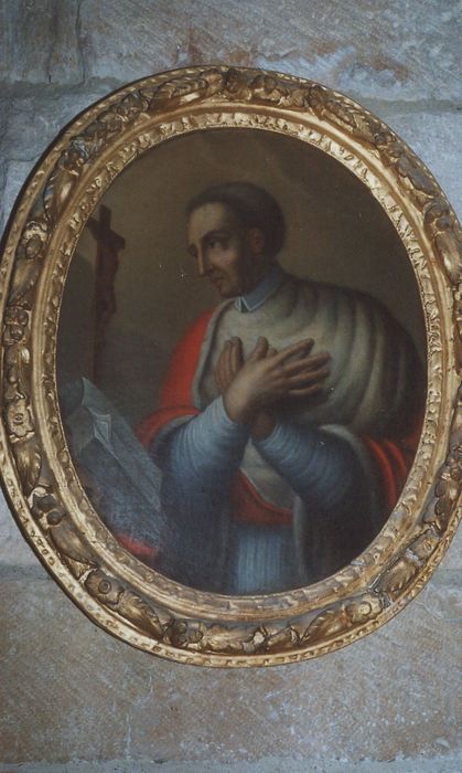 Tableau et son cadre : Saint Charles Borromée ?