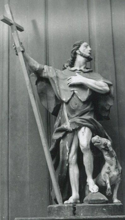 groupe sculpté : Saint Roch - © Ministère de la Culture (France), Conservation des antiquités et des objets d’art de la Côte-d’Or – Tous droits réservés 