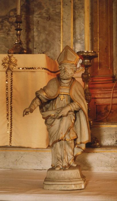statue : Saint Agnan - © Ministère de la Culture (France), Conservation des antiquités et des objets d’art de la Côte-d’Or – Tous droits réservés