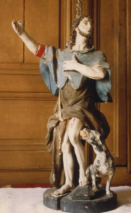 groupe sculpté : Saint Roch - © Ministère de la Culture (France), Conservation des antiquités et des objets d’art de la Côte-d’Or – Tous droits réservés