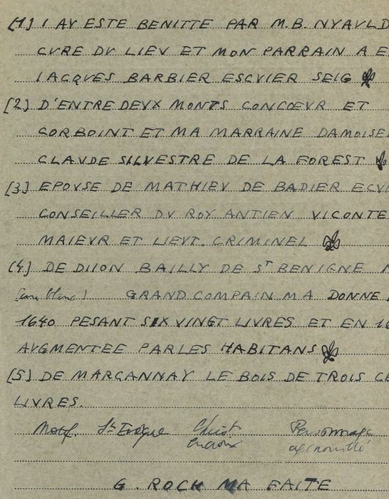 cloche, retranscription des inscriptions (encre sur papier)