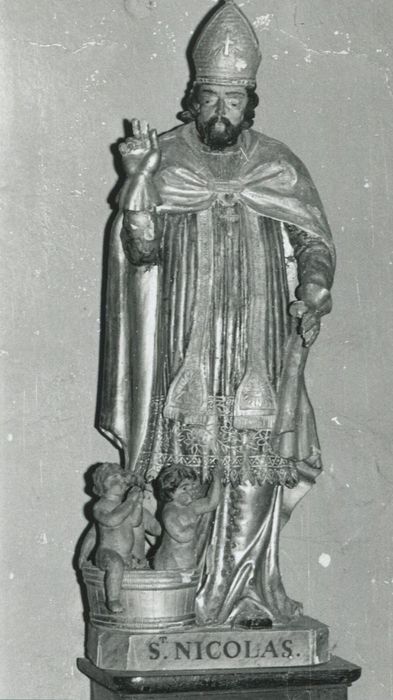 statue : Saint Nicolas - © Ministère de la Culture (France), Conservation des antiquités et des objets d’art de la Côte-d’Or – Tous droits réservés