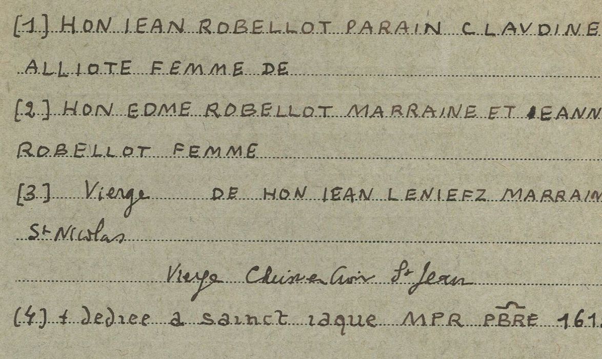 cloche, retranscription des inscriptions (encre sur papier) - © Ministère de la Culture (France), Conservation des antiquités et des objets d’art de la Côte-d’Or – Tous droits réservés 