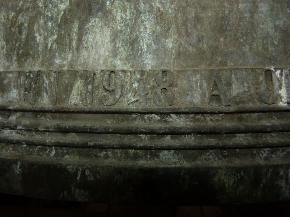 cloche dite Reine-Marie-Pierrette, détail de la date de refonte