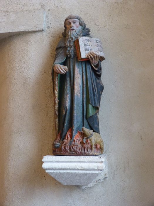 statue : saint Antoine - © Ministère de la Culture (France), Conservation des antiquités et des objets d’art de la Côte-d’Or – Tous droits réservés 