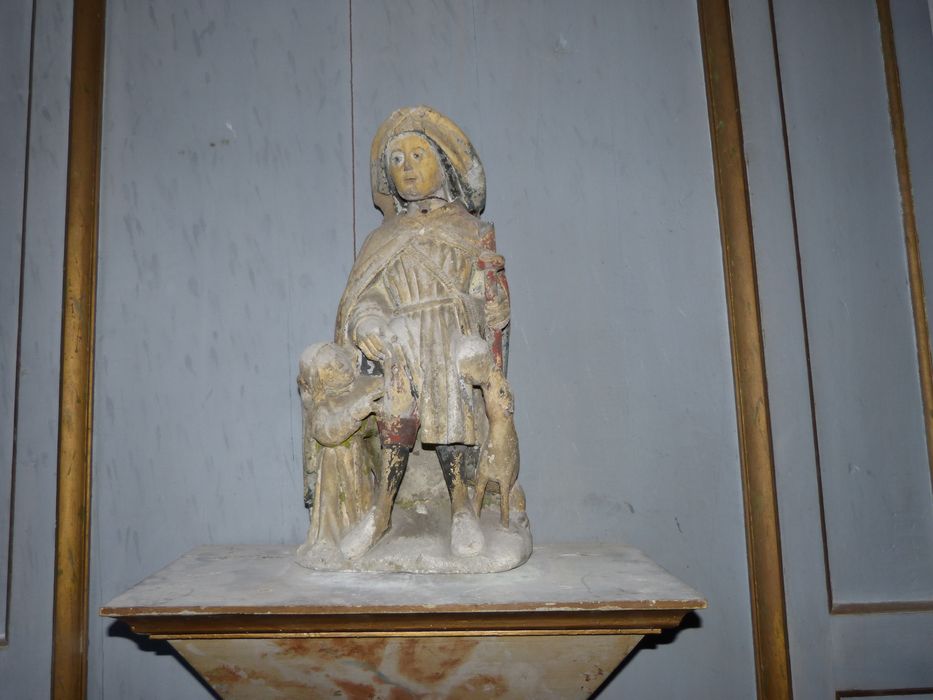 statue : saint Roch - © Ministère de la Culture (France), Conservation des antiquités et des objets d’art de la Côte-d’Or – Tous droits réservés 