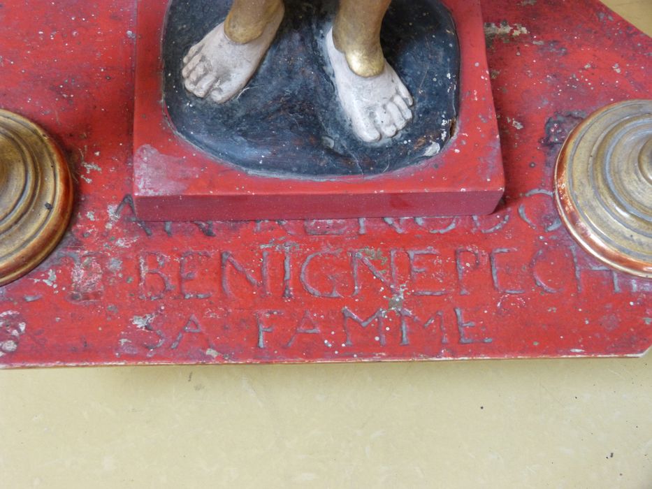 bâton de procession : Saint Abdon, détail de l'inscription