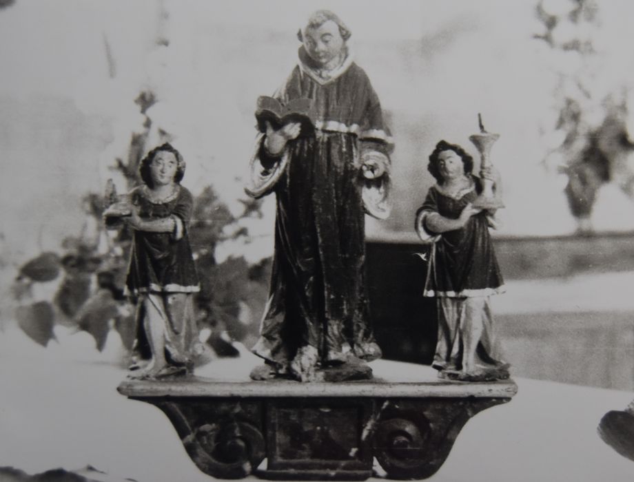 statue (statuette) de bâton de confrérie : Saint Fiacre
