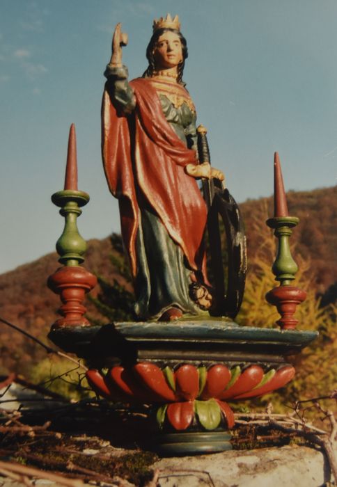 bâton de procession : Sainte Catherine