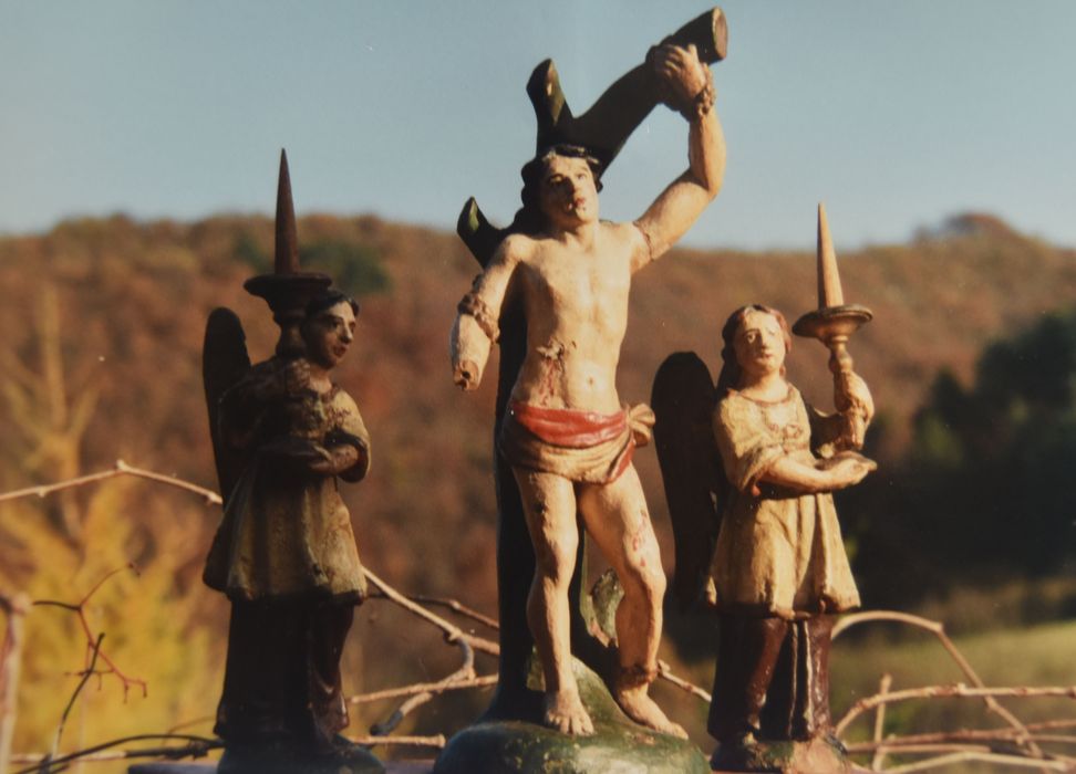 bâton de procession : Saint Sébastien