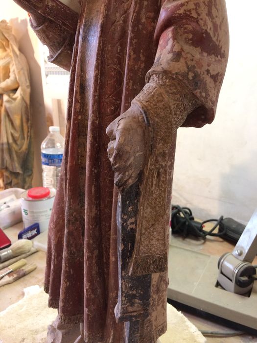 statue : saint Laurent, détail - © Ministère de la Culture (France), Conservation des antiquités et des objets d’art de la Côte-d’Or – Tous droits réservés 