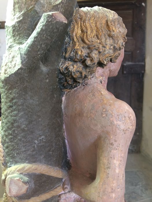 statue : saint Sébastien, détail