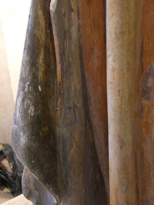 statue : Vierge à l'Enfant, détail