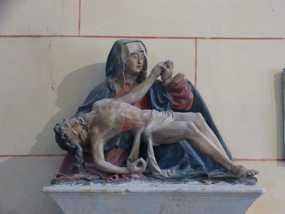 groupe sculpté : Vierge de Pitié - © Ministère de la Culture (France), Conservation des antiquités et des objets d’art de la Côte-d’Or – Tous droits réservés 