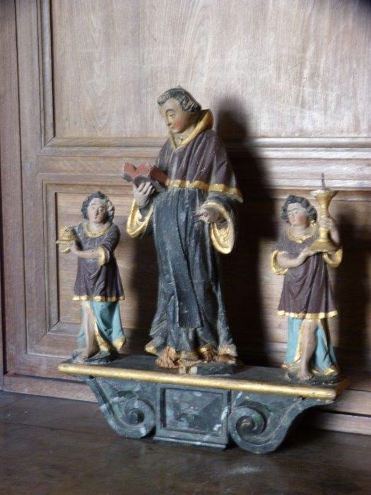 statue (statuette) de bâton de confrérie : Saint Fiacre