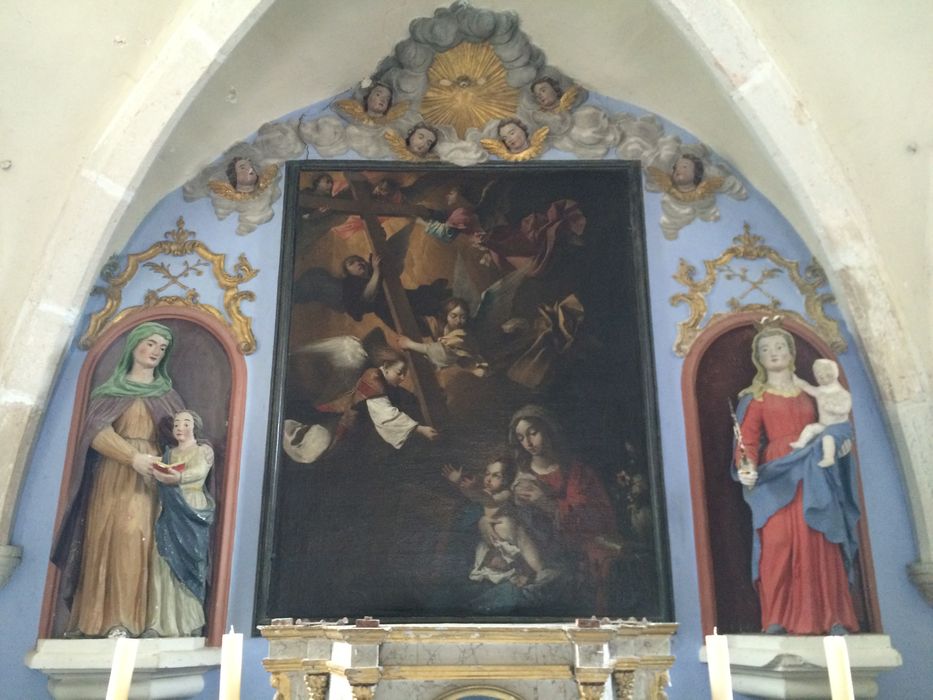 tableau : La Croix présentée par des anges à l'Enfant Jésus