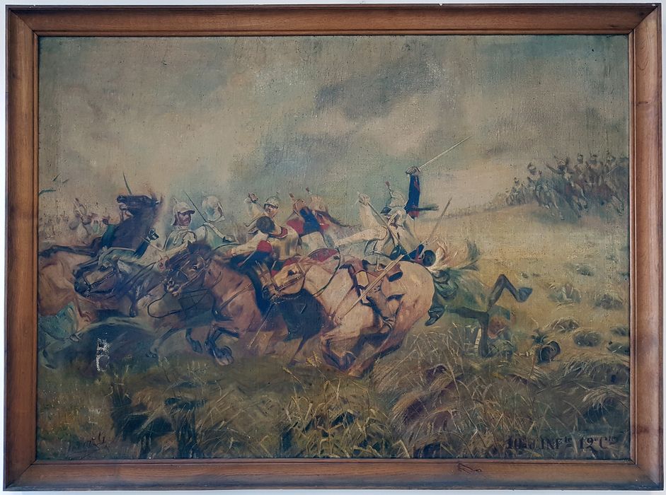 tableau : Charge de cavalerie pendant la guerre de 1870, copie d'après Aimé Morot - © Ministère de la Culture (France), Conservation des antiquités et des objets d’art de la Côte-d’Or – Tous droits réservés