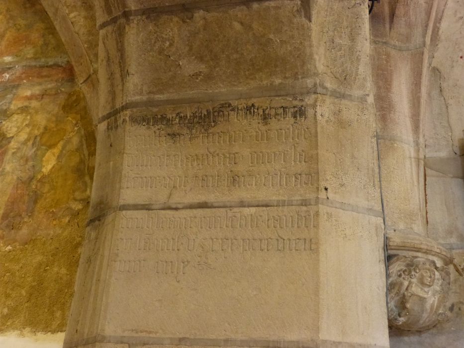 plaque commémorative de la fondation de l'autel de Notre-Dame-de-Pitié