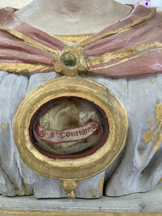 buste-reliquaire : Sainte Constance, détail