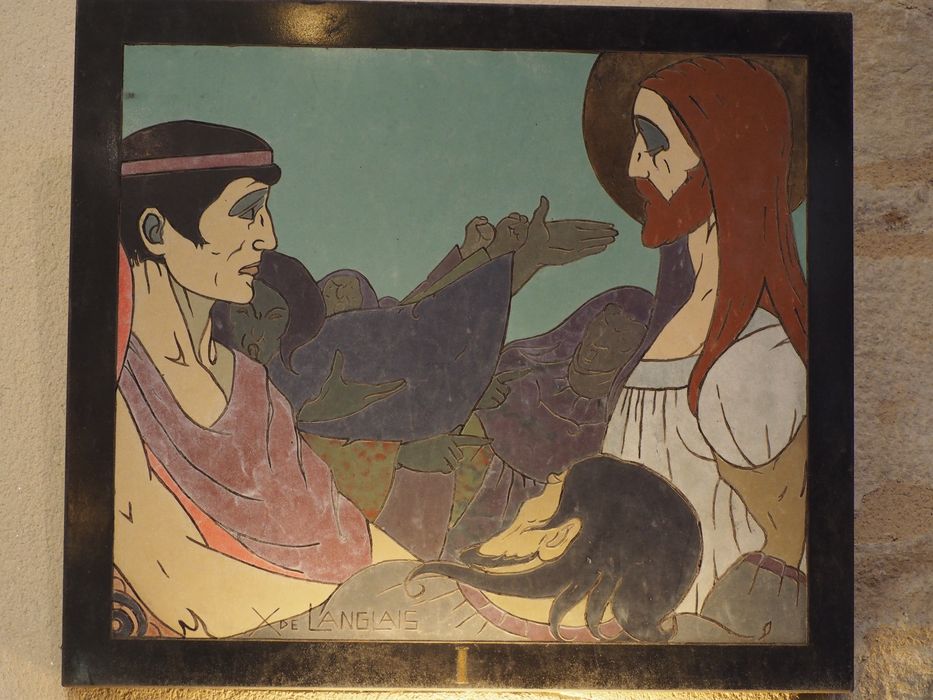 chemin de croix (tableaux) : Détail d'une des stations