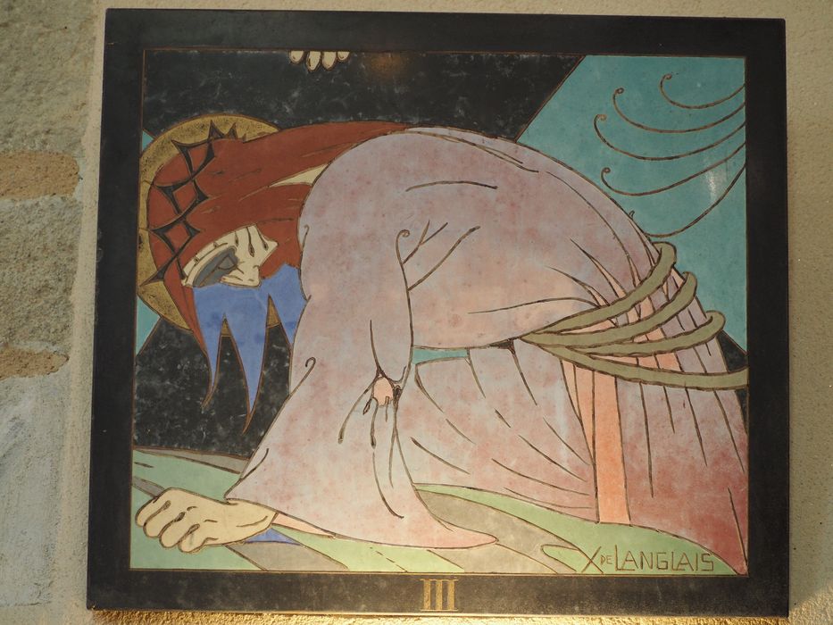 chemin de croix (tableaux) : Détail d'une des stations