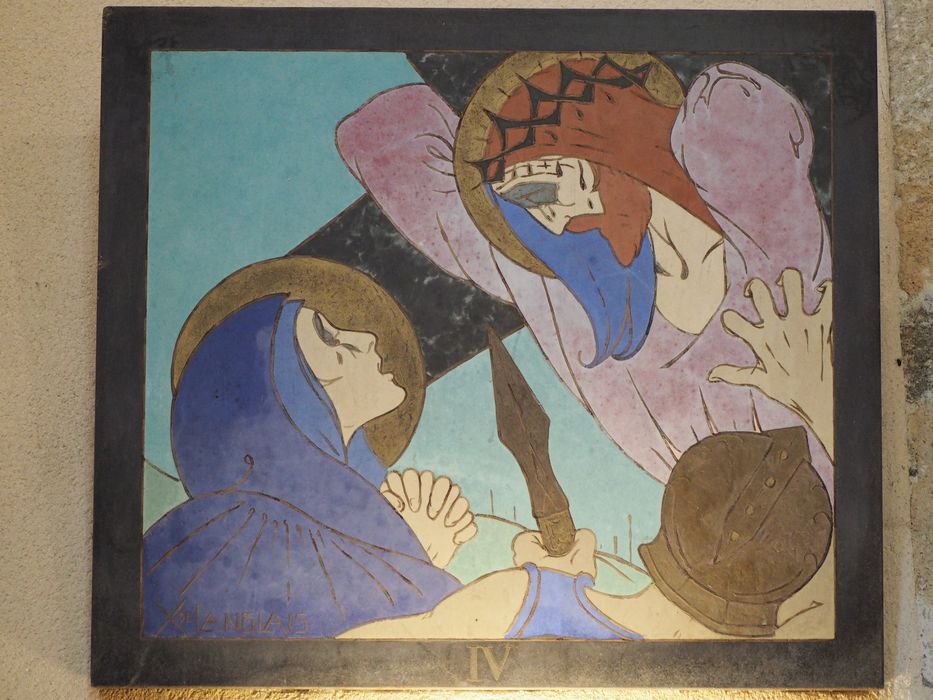 chemin de croix (tableaux) : Détail d'une des stations