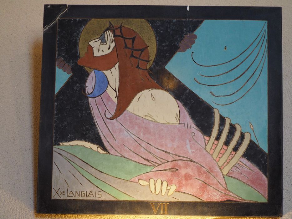 chemin de croix (tableaux) : Détail d'une des stations