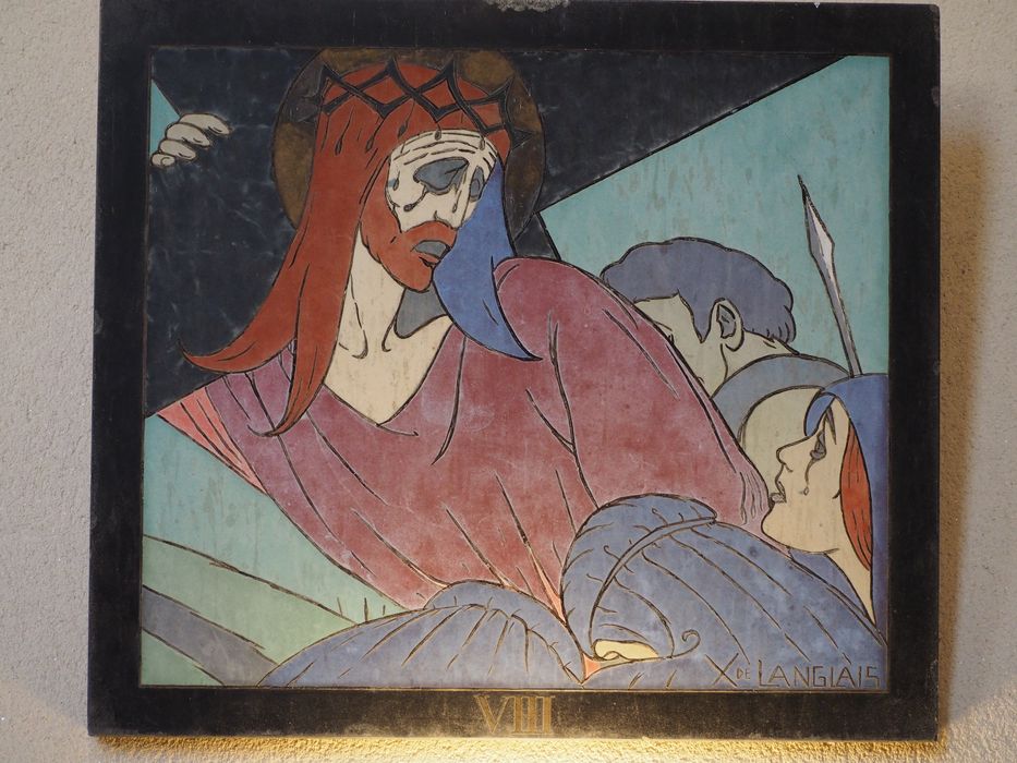 chemin de croix (tableaux) : Détail d'une des stations